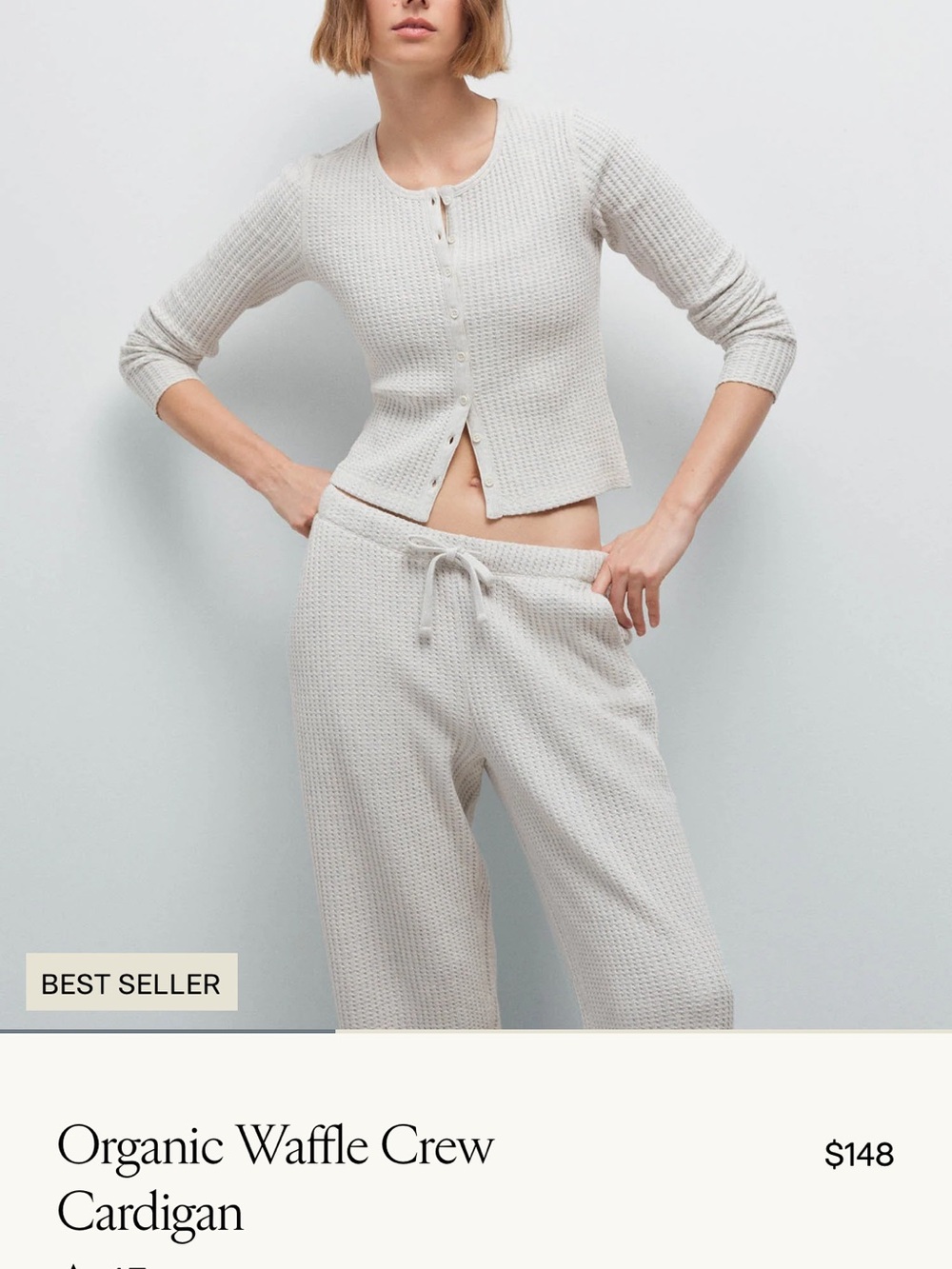 MATE the Label Waffle Cardigan